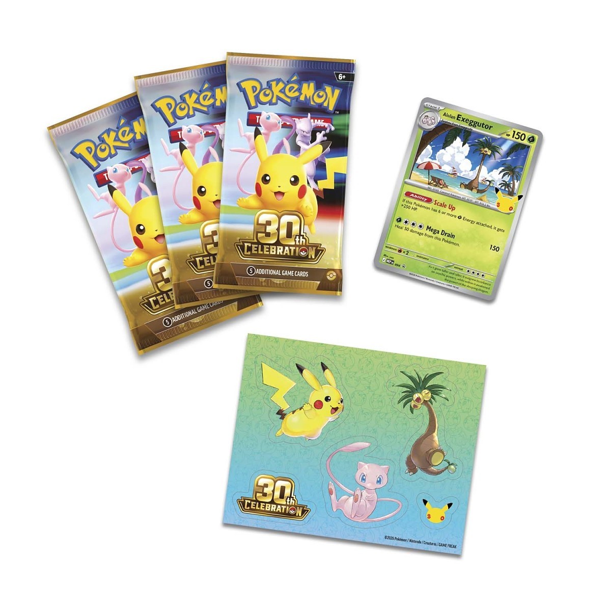 Pokémon TCG: 30th Celebration Tech Sticker Collection (Alolan Exeggutor)