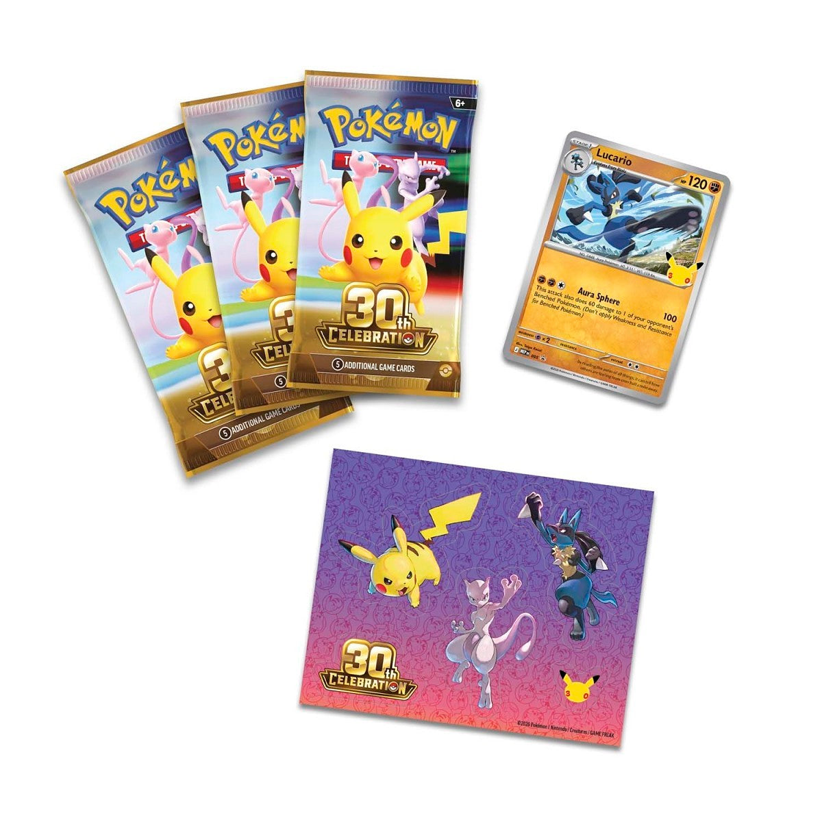 Pokémon TCG: 30th Celebration Tech Sticker Collection (Lucario)